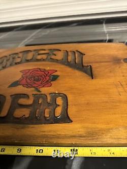 Vtg Grateful Dead-Homemade/Handmade Solid Wood Cut Lettering Sign-70s Rare 420