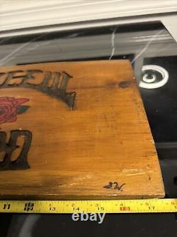 Vtg Grateful Dead-Homemade/Handmade Solid Wood Cut Lettering Sign-70s Rare 420