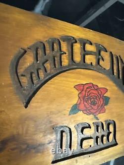 Vtg Grateful Dead-Homemade/Handmade Solid Wood Cut Lettering Sign-70s Rare 420