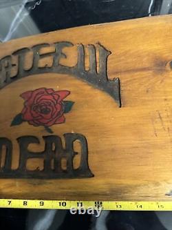 Vtg Grateful Dead-Homemade/Handmade Solid Wood Cut Lettering Sign-70s Rare 420