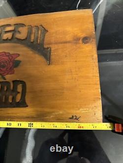 Vtg Grateful Dead-Homemade/Handmade Solid Wood Cut Lettering Sign-70s Rare 420