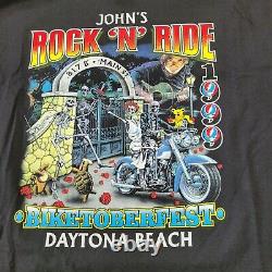 Vtg Grateful Dead Johns Rock N Ride Shirt Biketoberfest 1999 Sz XXL Long Sleeve