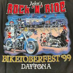 Vtg Grateful Dead Johns Rock N Ride Shirt Biketoberfest 1999 Sz XXL Long Sleeve