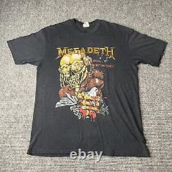 Vtg Megadeth Wake Up Dead 1987 Tour Concert Promo Tshirt Mens Xl Single Stitch