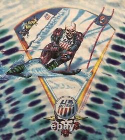 Vtg US Ski Team Grateful Dead T Shirt XL 1994 Tour Skeleton Not Fade Away USA