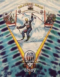 Vtg US Ski Team Grateful Dead T Shirt XL 1994 Tour Skeleton Not Fade Away USA